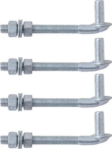 Miniatura 10 de VIVIDA Bisagra de puerta de perno en J de 8 pulgadas, paquete de 2, bisagra de perno de puerta con pasador macho de 5/8 pulgadas, herrajes de valla