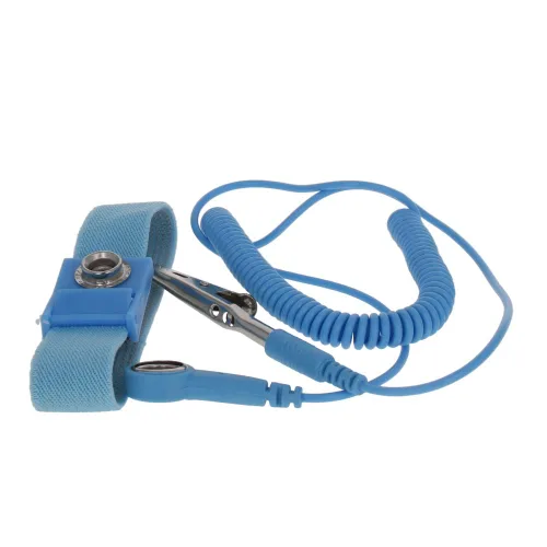Miniatura 3 de Othmro Correa de muñeca ESD antiestática inalámbrica PV18, pulsera antiestática inalámbrica, correa de muñeca tejida flexible, banda de descarga