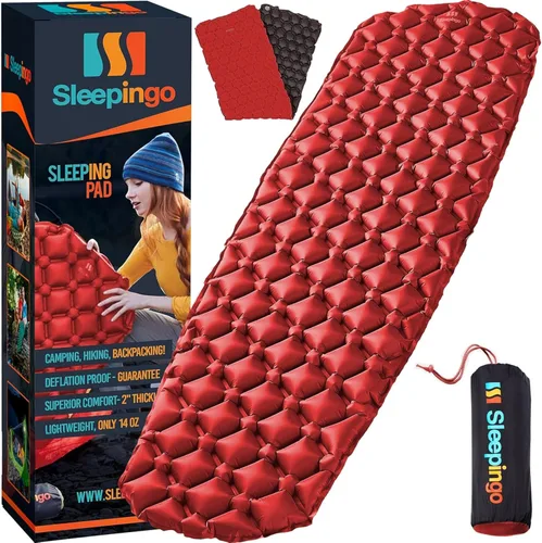 Miniatura 9 de Sleepingo Colchoneta de dormir ultraligera - Colchón inflable y compacto de aire de camping para mochileros, senderismo - Nuevo Verde