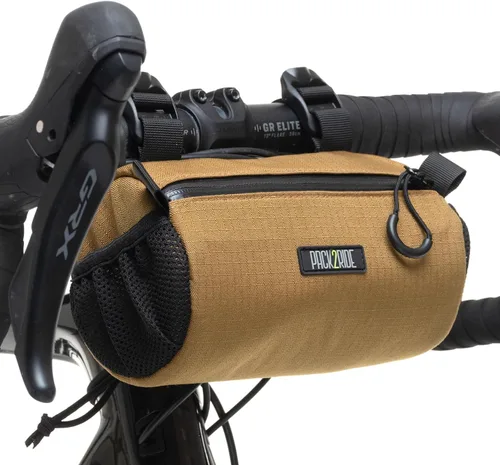 Miniatura 2 de PACK2RIDE Perfecda - Bolsa para manubrio de bicicleta, resistente al agua, tela Cordura duradera y bolsa de bicicleta para viajes diarios, Coyote