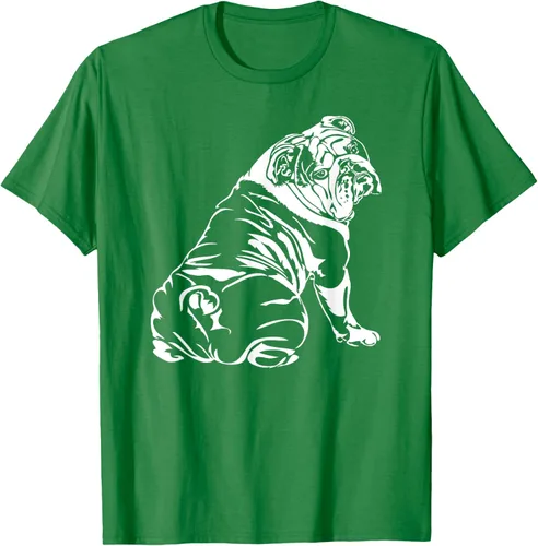 Miniatura 58 de Gracioso Bulldog Inglés playera perro Hund playera regalo, Azul (Heather blue)