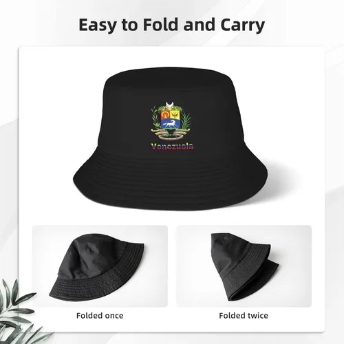 Miniatura 4 de Sombrero de pescador con logotipo de la bandera de Venezuela de doble tejido para mujeres y hombres, sombrero de pescador para adultos, sombrero