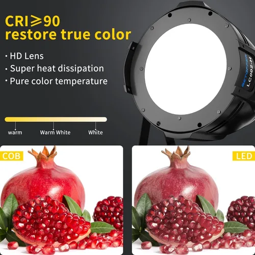 Miniatura 2 de BETOPPER Luces de escenario, focos LED COB de 200 W, luz par LED blanca cálida y fría, luces DMX/maestro-esclavo, iluminación de foco/Fresnel
