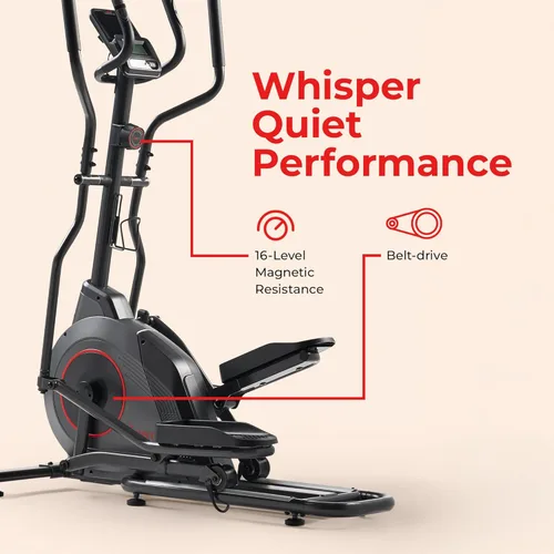 Miniatura 6 de Sunny Health & Fitness Smart Upright Elliptical w/Pulse Sensor Built-in, Indoor Full-Body Cross-Training & Cardio Exercise Machine for Home, Free