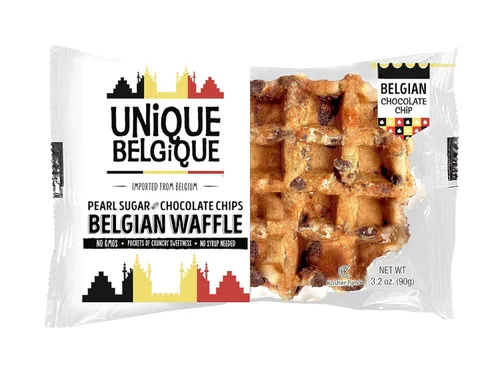 Miniatura 3 de Auténticos waffles belgas de Lieja de azúcar de perlas importados (con chispas de chocolate, [4 waffles] de 3.17 oz) (3.17 oz, 4, unidades)