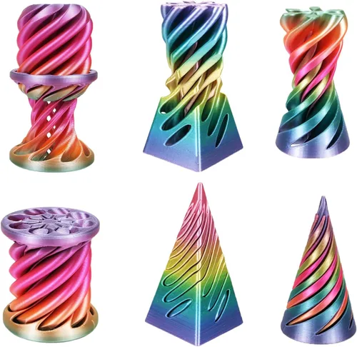 Miniatura 9 de Escultura Imposible Pirámide Pase 3D Impresa, Juguete para Ansiedad de Cono, Imposible Cilindro Alivio de Ansiedad, Imposible Pase Mágico