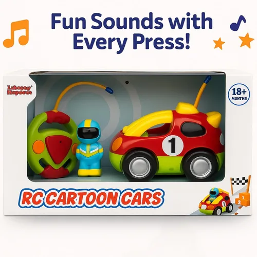 Miniatura 7 de Liberty Imports juguete de auto de carrera a radio control para niños pequeños caricaturas animadas (embalaje en inglés).