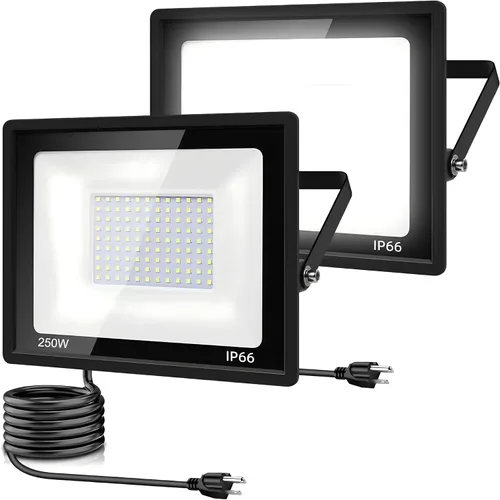 Miniatura 12 de Paquete de 4 Luces LED de Inundación para Exteriores, Luz de Trabajo LED de 50W 5500lm con Enchufe de EE.UU. de 6FT, Luces de Seguridad Exteriores