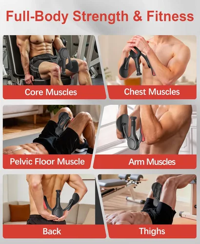 Miniatura 6 de Dispositivos de ejercicio para suelo pélvico, ejercitador muscular Kegel, 15-70 libras, ajustable para mujeres/hombres, ejercitador interno