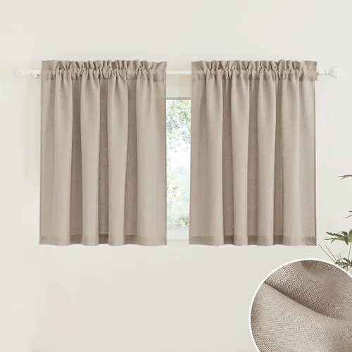 Miniatura 65 de RYB HOME Cortinas extralargas de 108 pulgadas de largo, transpirables con bolsillo para barra, cortinas traslúcidas blancas para sala de estar