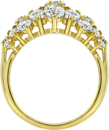 Miniatura 2 de Tienda Collection Yellow Gold Plated Sterling Silver Infinite Elements Cubic Zirconia Cluster Ring