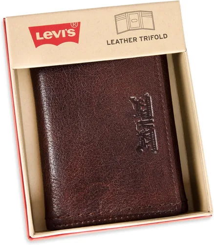 Miniatura 14 de Levi's Billetera triple para hombre, elegante y delgada, incluye ventana de identificación y tarjetero de crédito
