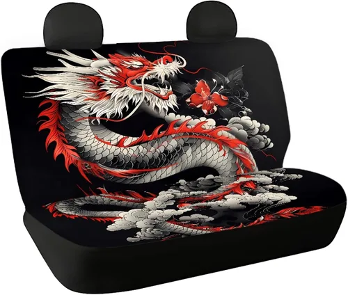 Miniatura 24 de AFPANQZ Funda protectora para asiento trasero de automóvil, con bandera patriótica estadounidense, solo para asiento trasero de automóvil, camión