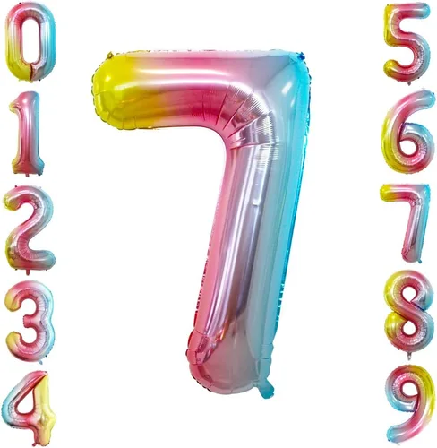 Miniatura 73 de Goer, conjunto de globos de papel aluminio para decoraciones de cumpleaños, globos de las letras de feliz cumpleaños y de números Oro