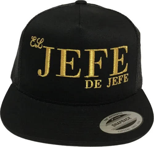 Miniatura 3 de EL JEFE DE JEFES EL Chapo Guzman 2 Logos Sombrero Malla Negro