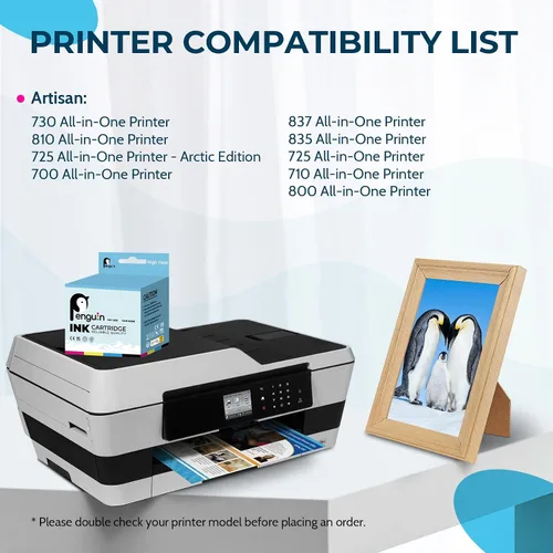 Miniatura 2 de Penguin Paquete de 6 cartuchos de tinta remanufacturados T098 para impresoras Epson 98 T098 usados para impresora Artisan 730 810 725 700 710 725