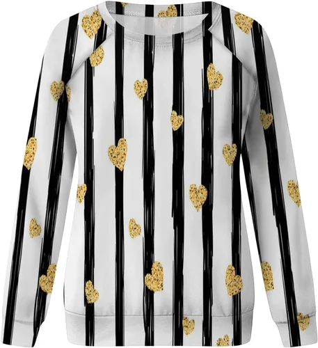 Miniatura 23 de Sudadera de manga larga con estampado de leopardo y corazón para mujer, para el día de San Valentín, sin botones, para niñas, regalos