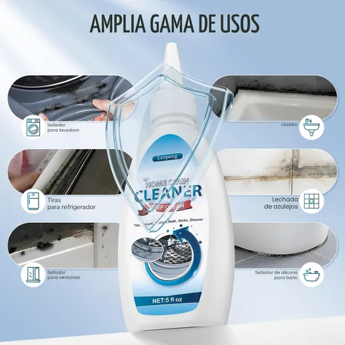 Miniatura 2 de Leopong Gel limpiador para el hogar, limpiador para lavadora, tiras de refrigerador, ducha doméstica, fregaderos de cocina, paredes, azulejos