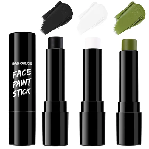 Miniatura 21 de BADCOLOR Barra de pintura naranja para la cara y el cuerpo, crema mezclable para ojos negros de cuerpo completo, maquillaje para Halloween, SFX