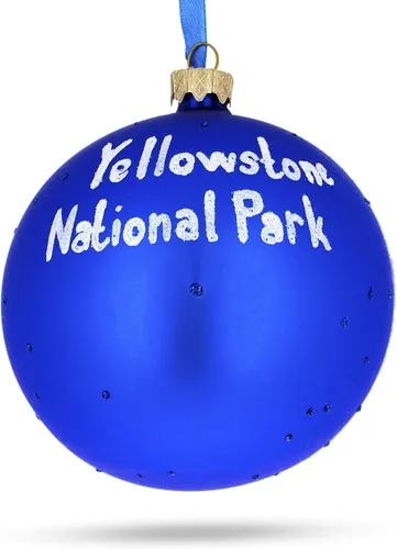 Miniatura 2 de Yellowstone National Park, Wyoming - Adorno navideño de bolas de cristal de 4 pulgadas