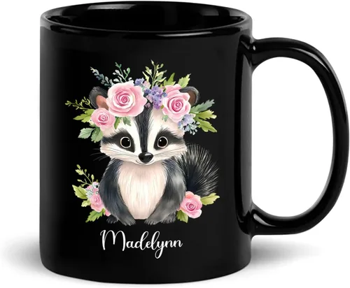Miniatura 16 de Taza de café con nombre personalizado, regalo para amigo, compañero de trabajo, cumpleaños, taza de cerámica negra personalizada para amantes