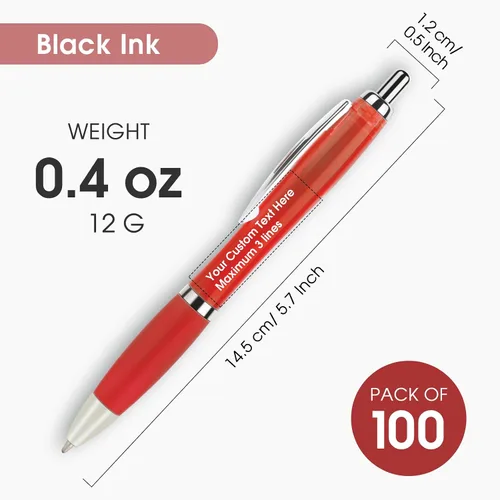 Miniatura 2 de 100 bolígrafos personalizados a granel personalizados con tu nombre, texto, mensaje para negocios, graduación, aniversarios