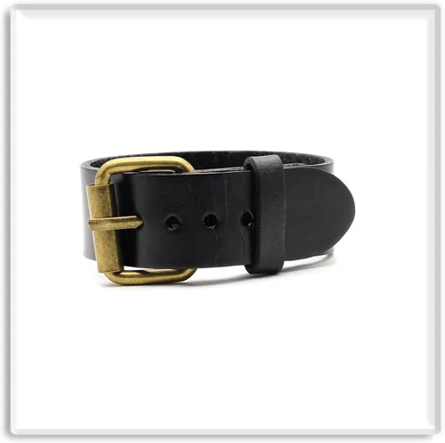 Miniatura 3 de Xusamss Pulsera de cuero ajustable con hebilla de cinturón punk rock