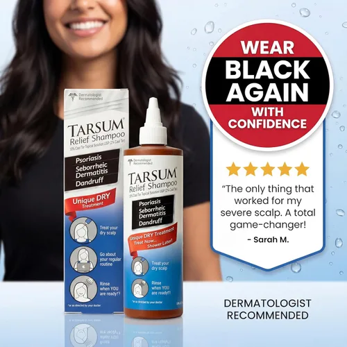 Miniatura 6 de Tarsum Champú para psoriasis extra fuerte, champú y acondicionador de alquitrán de carbón para psoriasis del cuero cabelludo, dermatitis seborreica