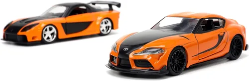 Miniatura 7 de Jada Fast & Furious 1:32 Han's Mazda RX-7 y Toyota GR Supra - Paquete doble de autos fundidos, juguetes para niños y adultos