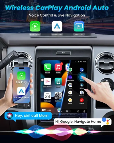 Miniatura 3 de Radio de coche para Ford F150 2013 2014: CPU de 8 núcleos, pantalla táctil de 12.1 pulgadas estéreo con CarPlay Android Auto 5G WiFi GPS Bluetooth