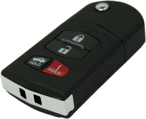 Miniatura 3 de Keyless2Go Repuesto para llave de entrada sin llave con 4 botones para Mazda 6 y 3 BGBX1T478SKE125-01