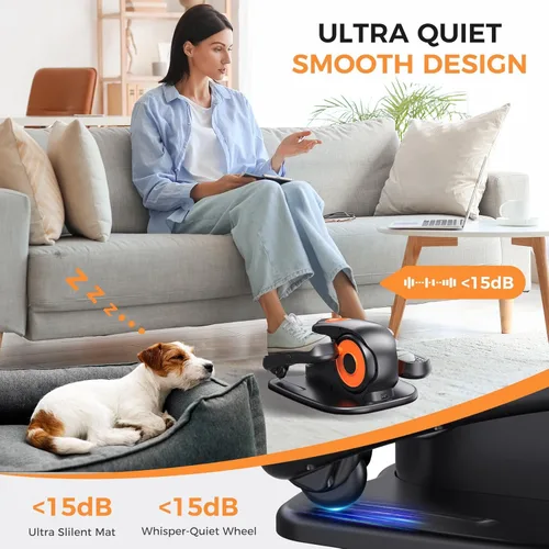 Miniatura 4 de GUGTTR Under Desk Elliptical Machine, 2-in-1 Electric Leg Exerciser for Seniors, Quiet & Compact Pedal Exerciser with Remote, 12 Speed Elliptical