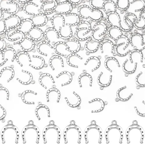 Joez Wonderful Dije de herradura de metal, colgantes para encontrar pulseras, collares, aretes, llavero, manualidades, fabricación de joyas