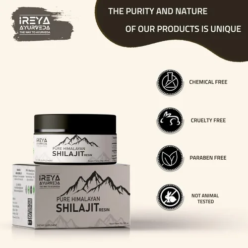 Miniatura 5 de Himalaya Shilajit Resina pura y original 1.05 oz (1.05 onzas) - Suplemento de hierbas ayurvédicas 100% natural para hombres y mujeres, aumenta
