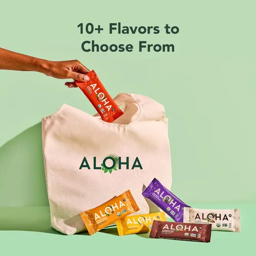 Miniatura 4 de ALOHA Barras de proteínas orgánicas a base de plantas, almendras y chocolate de coco, 12 unidades, barras de 1.98 onzas, veganas, bajas en azúcar