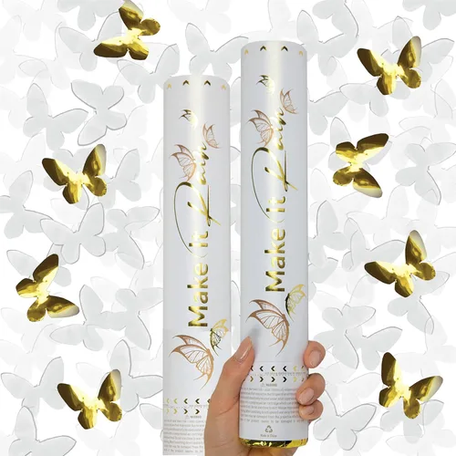 Miniatura 21 de PrimePure Cañón de confeti para fiestas, biodegradables, multicolor, rectangulares, confeti, paquete de 6, pistola de cañón de fiesta para bodas