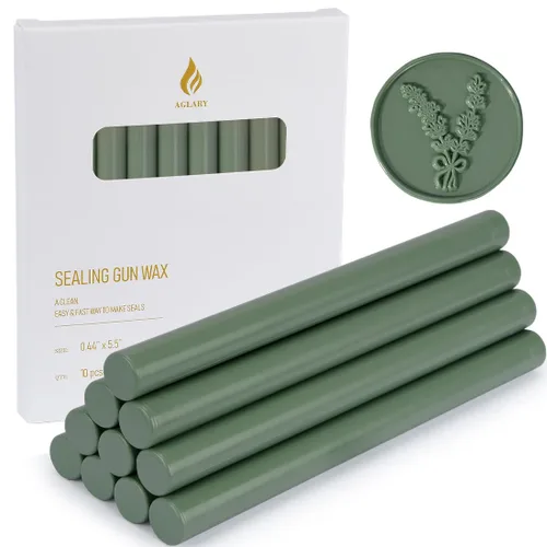 Miniatura 8 de 10 varillas de cera de sellado color gris pardo para pistola de pegamento, ideales para sellos de cera, perfectos para invitaciones de boda
