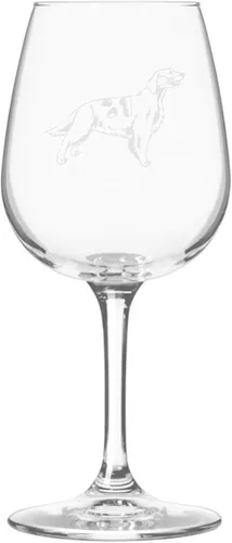 Miniatura 405 de Copa de vino de 12.75 onzas con diseño de perro grabado
