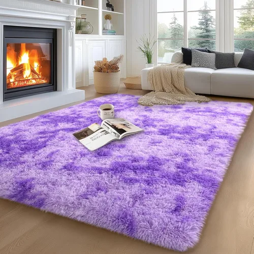Miniatura 11 de qulint Alfombras de área de 5 x 7 pies para sala de estar, alfombra suave y esponjosa para dormitorio, alfombra de habitación de niños grandes, Gris