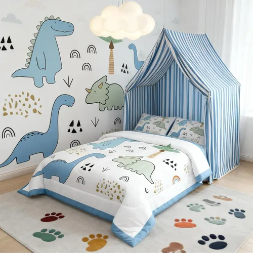 Miniatura 45 de Castle Fairy Juego de edredón con bandera a cuadros en blanco y negro para niños, niñas, mujeres y adultos, edredón con temática de carreras, juego