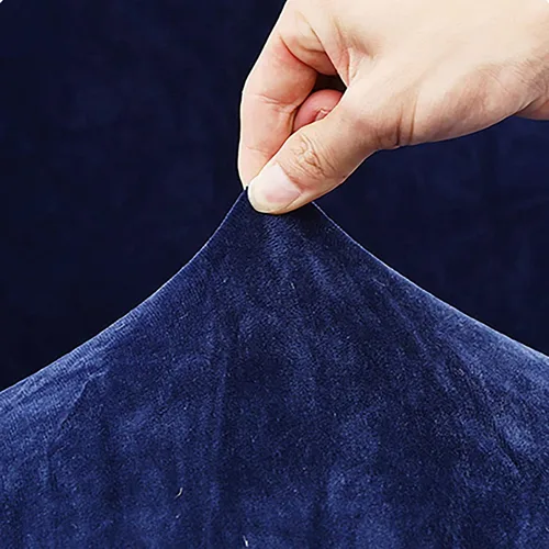 Miniatura 3 de Funda elástica para sofá en forma de L, de terciopelo de 1, 2, 3, 4 asientos, funda suave para sofá (azul, 1 asiento de 35-55 pulgadas)