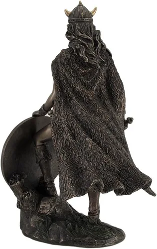 Miniatura 4 de Veronese Design Viking Shieldmaiden Estatua de bronce terminada Mitología nórdica