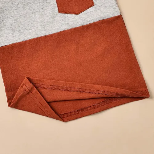 Miniatura 7 de Ropa para bebé niño pequeño, trajes de verano de manga corta, camiseta de retazos y pantalón con bolsillo, conjunto de 2 piezas, 12 meses a 4 años