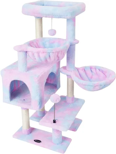 KIYUMI - Árbol para gatos, torre para gatos, condominio con poste de rascado de sisal para gatos de interior, árbol para gatos, mueble para gatos