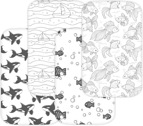 Miniatura 22 de Sábanas de moisés para Papablic, CoZee, Cowiewie, Ezebaby, Nawahev cuna y cama de noche para bebé de TansyPanda, 3 piezas, 33x20, ultra suaves