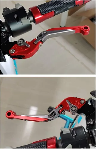 Miniatura 5 de Para Yamaha XTZ125 XTZ 125 2014 2015 Motocicleta Racing Accesorios CNC freno embrague palancas manillar agarre mango mano Grips Cap (Color : 1)