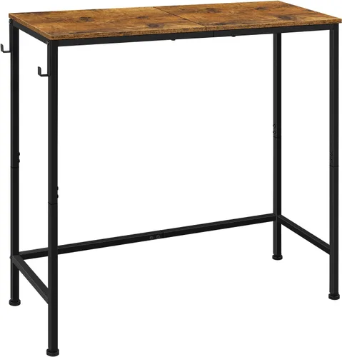 Miniatura 8 de Mesa de consola estrecha y larga para sofá, mesa de entrada, mesa de consola negra para puerta delantera, mesas decorativas delgadas para entrada