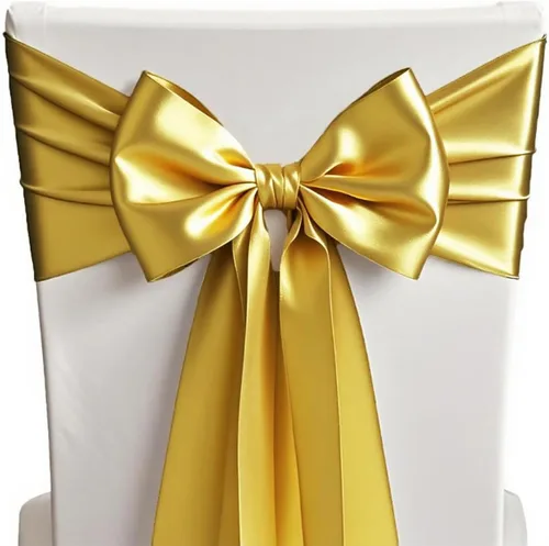 Miniatura 14 de 50 Bandas y Lazos de Satén Azul Bebé para Sillas para Decoración de Bodas, Fiestas de Cumpleaños y Fiestas - Cintas de 7x108 Pulgadas, Lazos