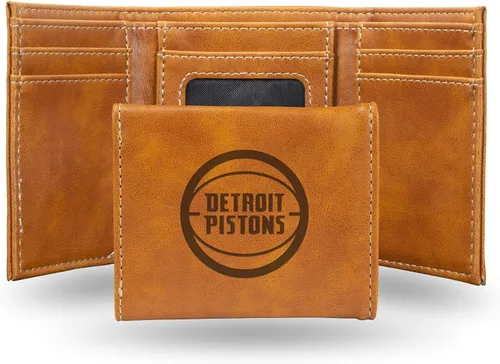 Miniatura 59 de NBA Rico Industries - Billetera triple grabada con láser y tres pliegues, accesorio para hombre Negro