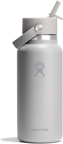 Miniatura 24 de Hydro Flask Botella de agua – Acero inoxidable aislado – Tapa flexible con popote de boca ancha, antiderrames, a prueba de fugas y recargable en 32